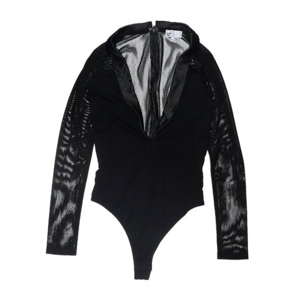 by the way. Black Sheer Sleeve Bodysuit - Picture 3 of 3